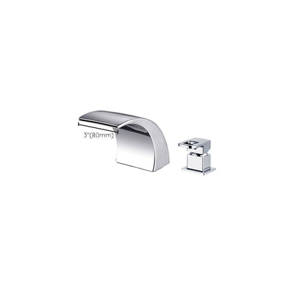 Brass Bathtub Faucet Waterfall Spout Freestanding