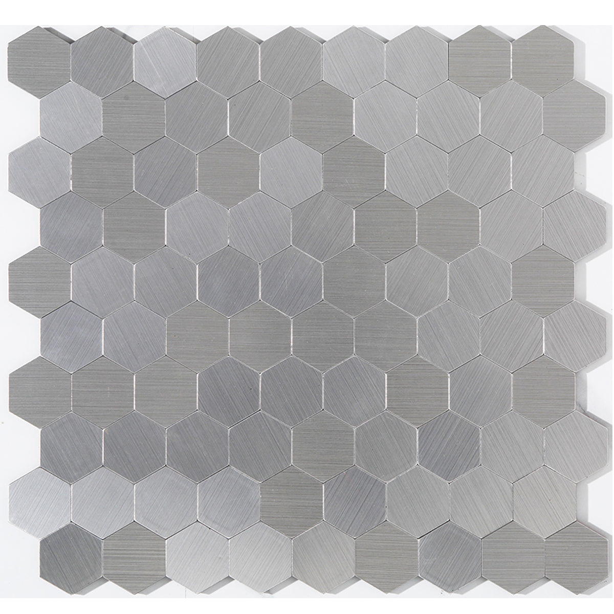 Peel and Stick Metal Mosaic Tile Hexagon Wall