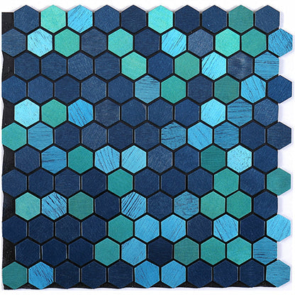 Peel and Stick Metal Mosaic Tile Hexagon Wall
