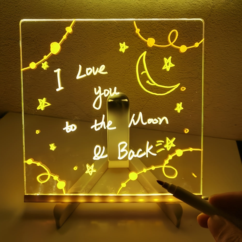 USB LED Message Board with Pens Light-Up Noteboard
