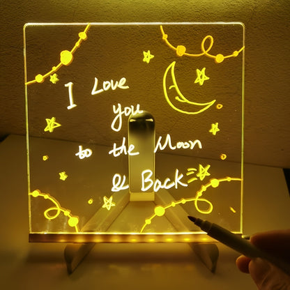 USB LED Message Board with Pens Light-Up Noteboard