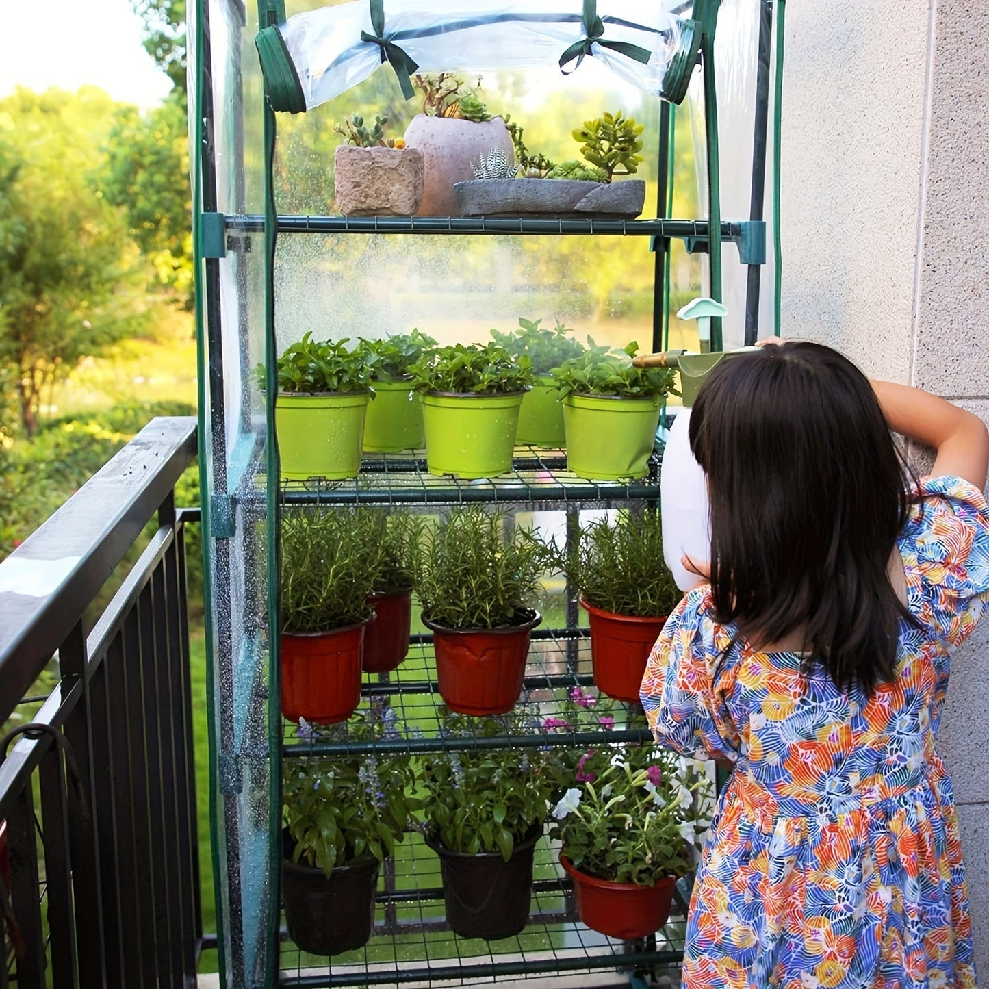 4-Tier Greenhouse PVC Cover – Waterproof Plant Protector