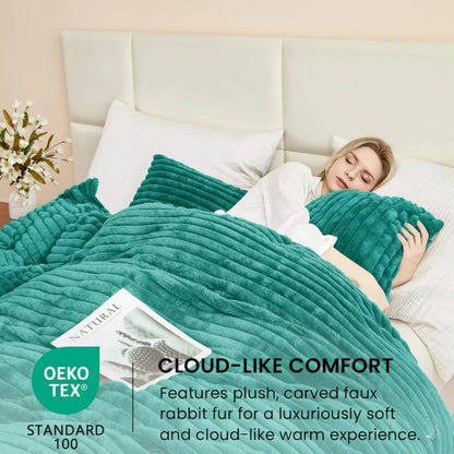 Winter Flano Fleece Duvet Cover Set – 3 Pieces