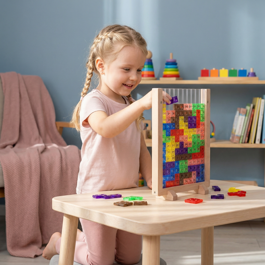 Wooden puzzle blocks for children from 2 years old