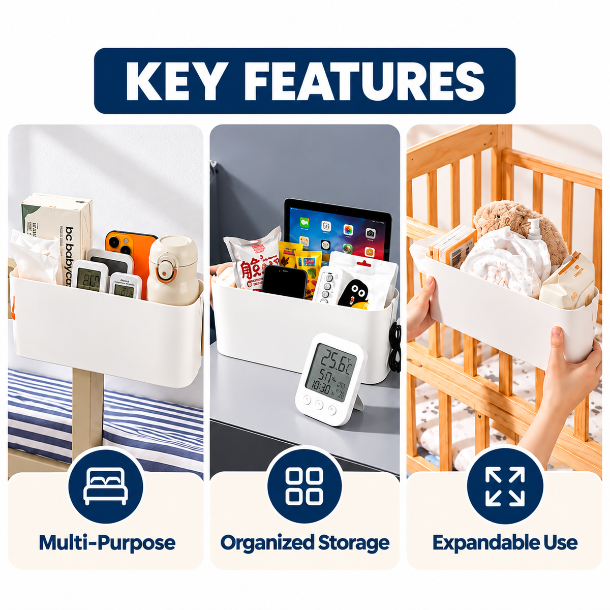 Bedside Hanging Organiser