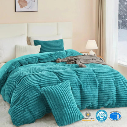 Winter Flano Fleece Duvet Cover Set – 3 Pieces