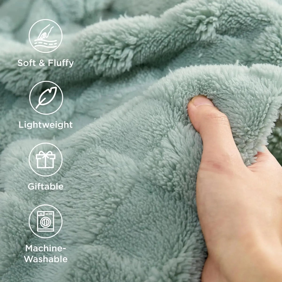 Checkered Throw Blanket Soft Fleece Cosy