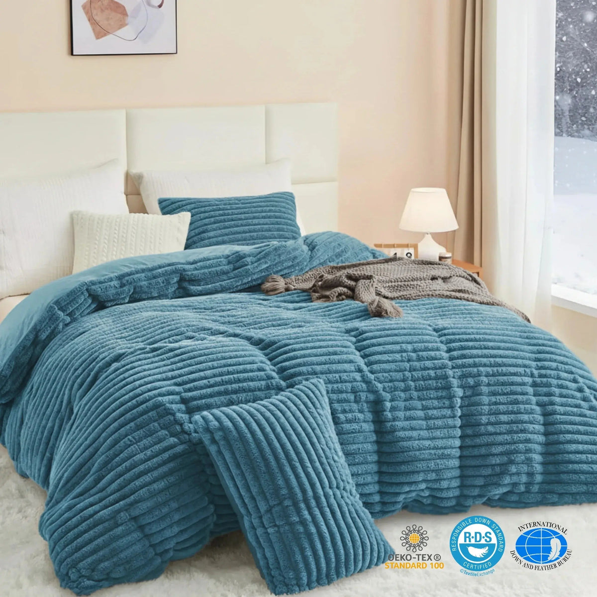 Winter Flano Fleece Duvet Cover Set – 3 Pieces