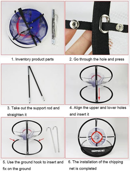 Pop Up Golf Chipping Net - Portable, Foldable, Indoor/Outdoor Practice Aid