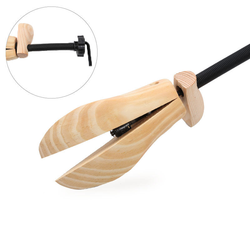 Adjustable wooden shoe tree for men and women
