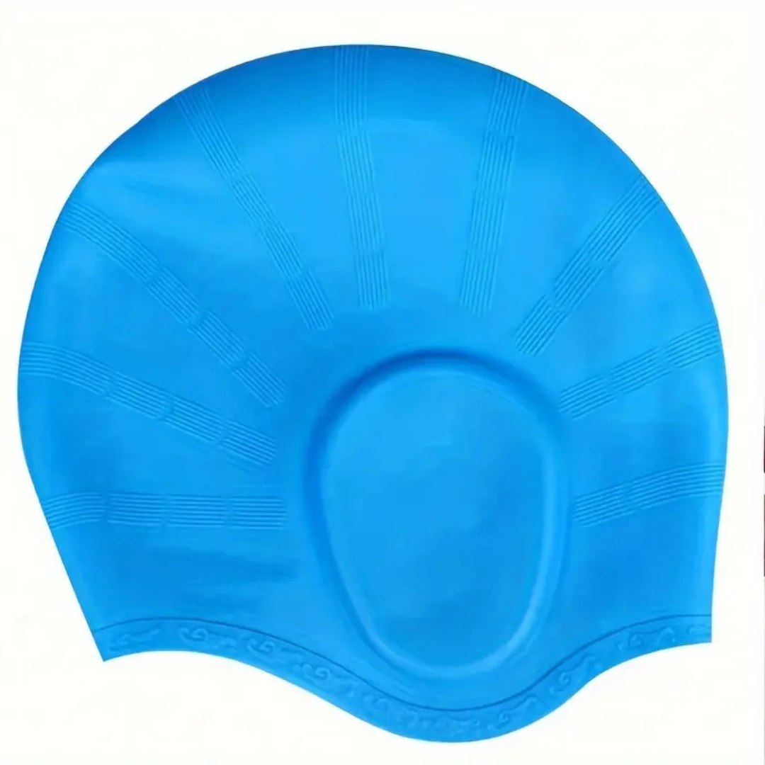 Silicone Swim Cap with Ear Protection – Waterproof Fit