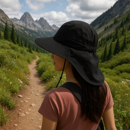 Hiking Hat for Men & Women – Wide Brim UV Sun Protection