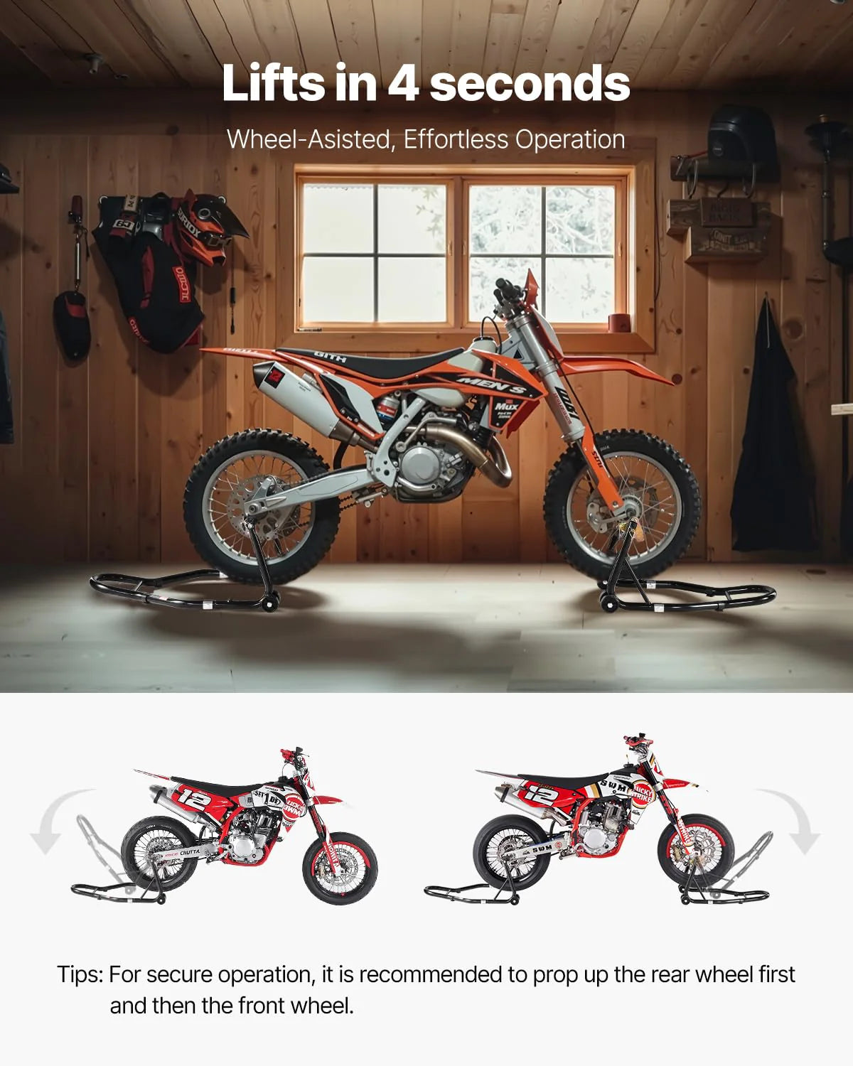 Motorcycle Front & Rear Lift Stand 850lb