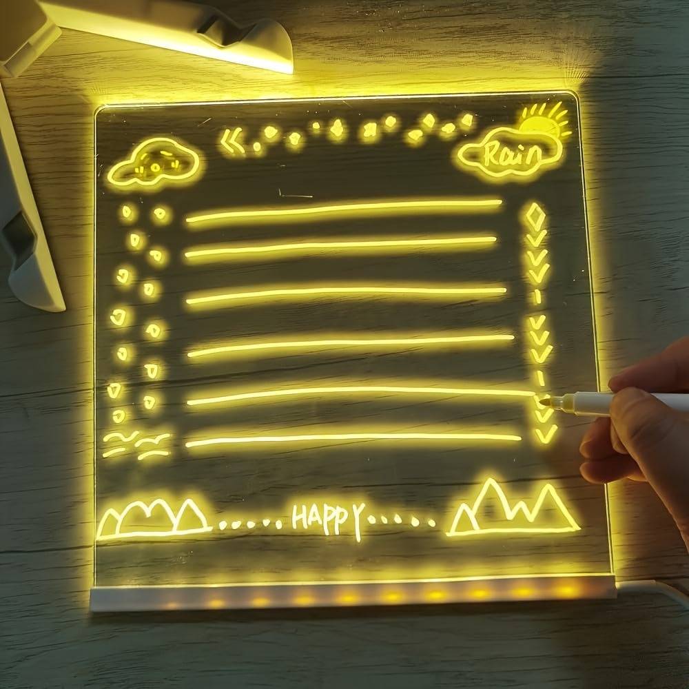 USB LED Message Board with Pens Light-Up Noteboard
