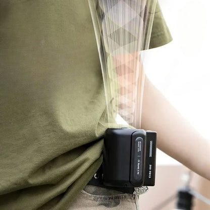 Rechargeable Hands-Free Belt Clip Fan