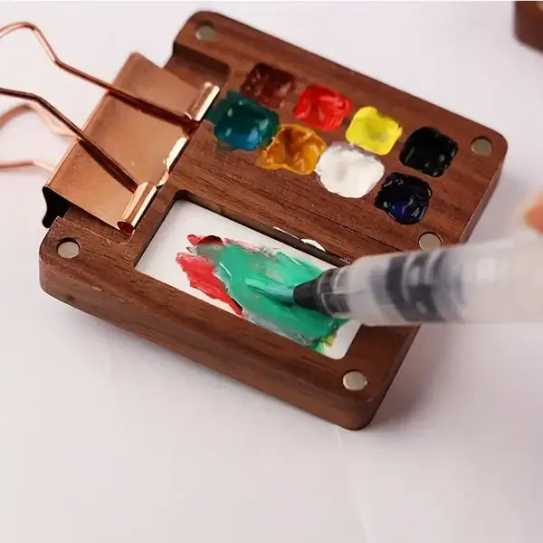 Portable Watercolor Paint Set 24 Colors Travel Kit