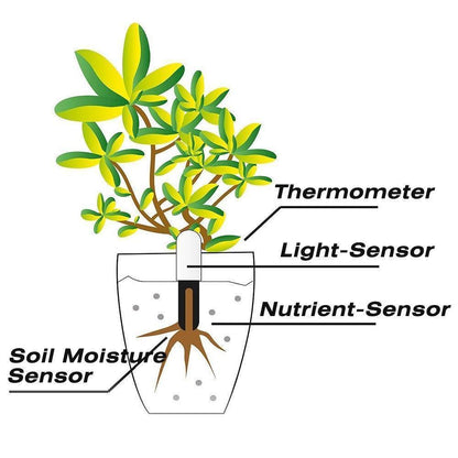 Plant sensor with app control – soil moisture and nutrients