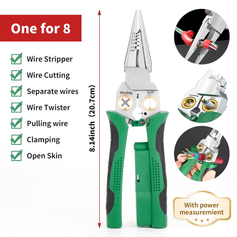 8-in-1 Wire Stripper with Voltage Detection image 3