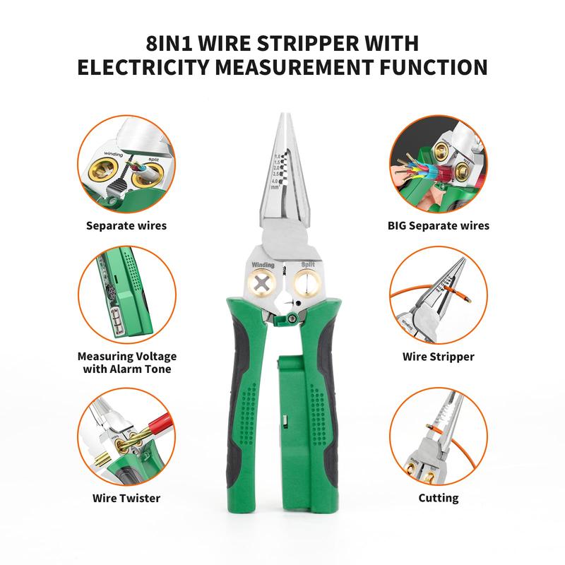 8-in-1 Wire Stripper with Voltage Detection image 6