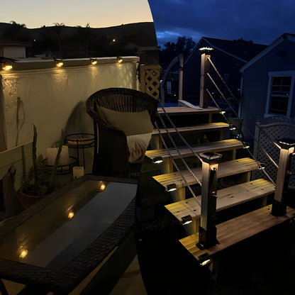 Solar LED Deck Lights - Outdoor Stair & Path Lights
