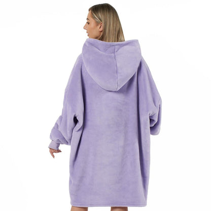 Oversized Hoodie Blanket - Plush Sherpa Lining