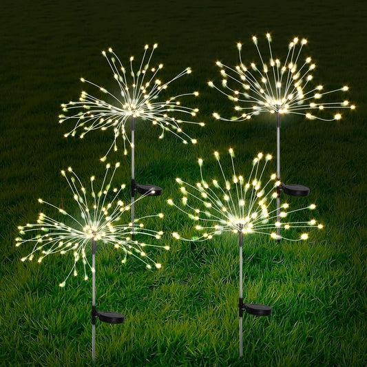 Solar Firework Garden Lights Waterproof LED Decor
