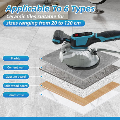 Tile Leveling Suction Cup & Vibration Tool - 1 Battery