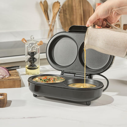 Electric Omelette Maker - Dual Non-Stick Cooker