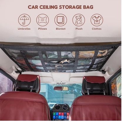 Elastic Interior Cargo Net for Car Storage