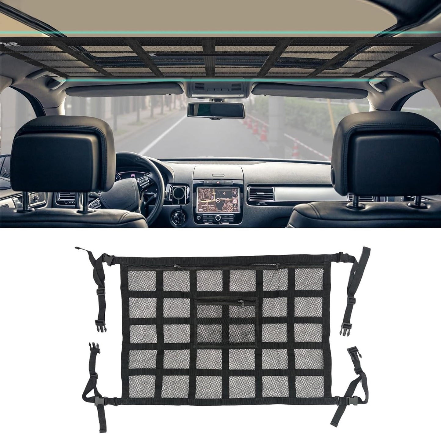Elastic Interior Cargo Net for Car Storage