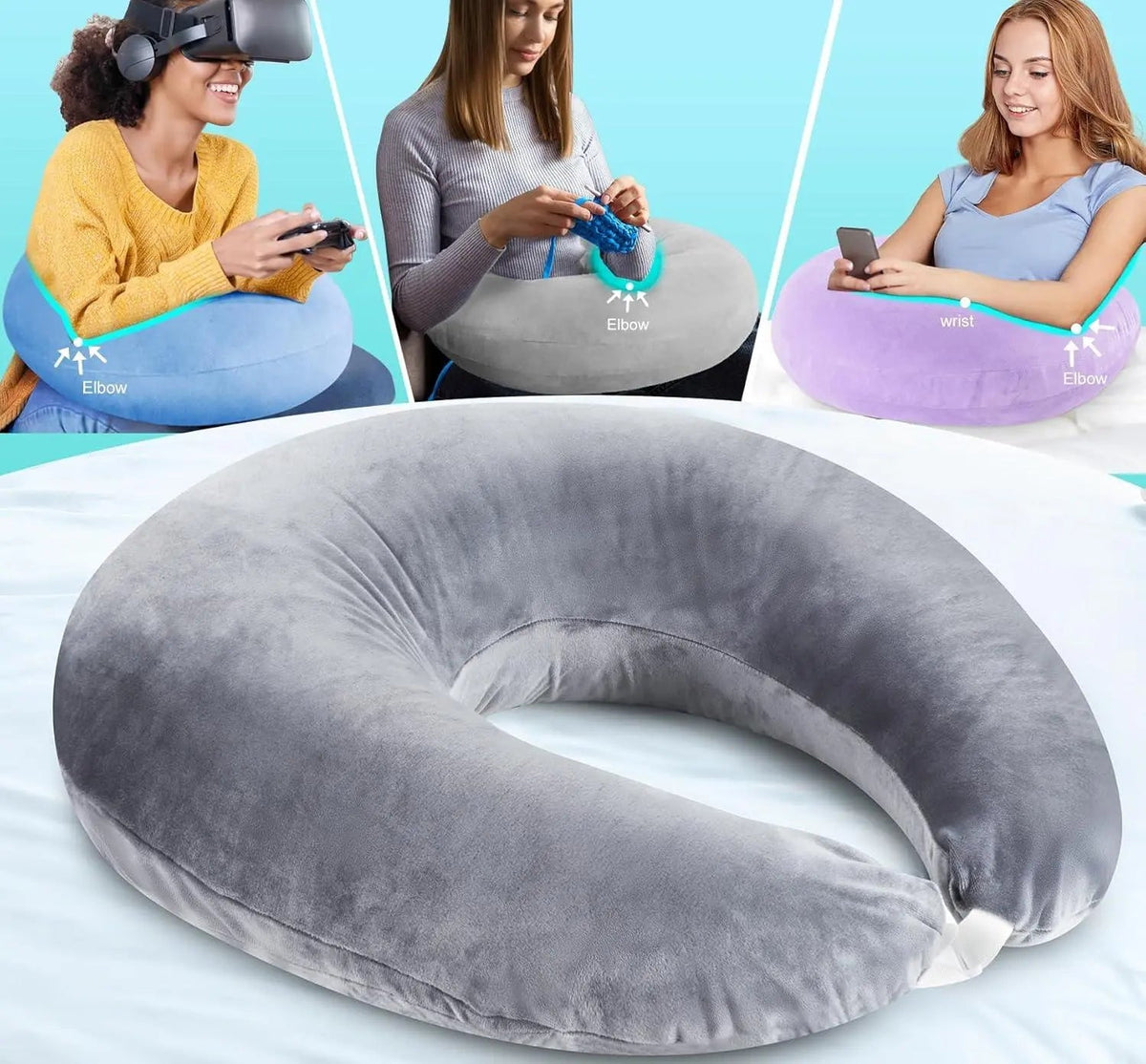 U-Shaped Lap and Arm Support Cushion
