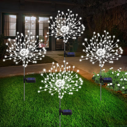 Solar Firework Garden Lights Waterproof LED Decor