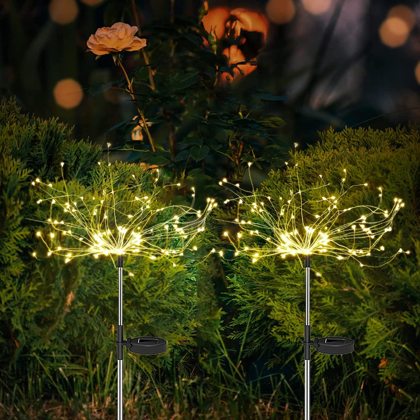 Solar Firework Garden Lights Waterproof LED Decor