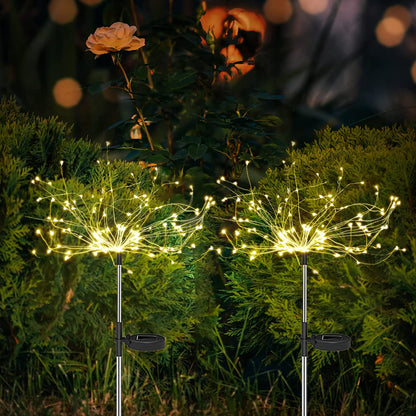 Solar Firework Garden Lights Waterproof LED Decor
