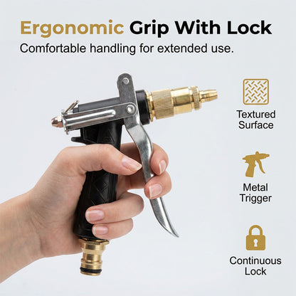 High-Pressure Garden Spray Gun with Adjustable Nozzle