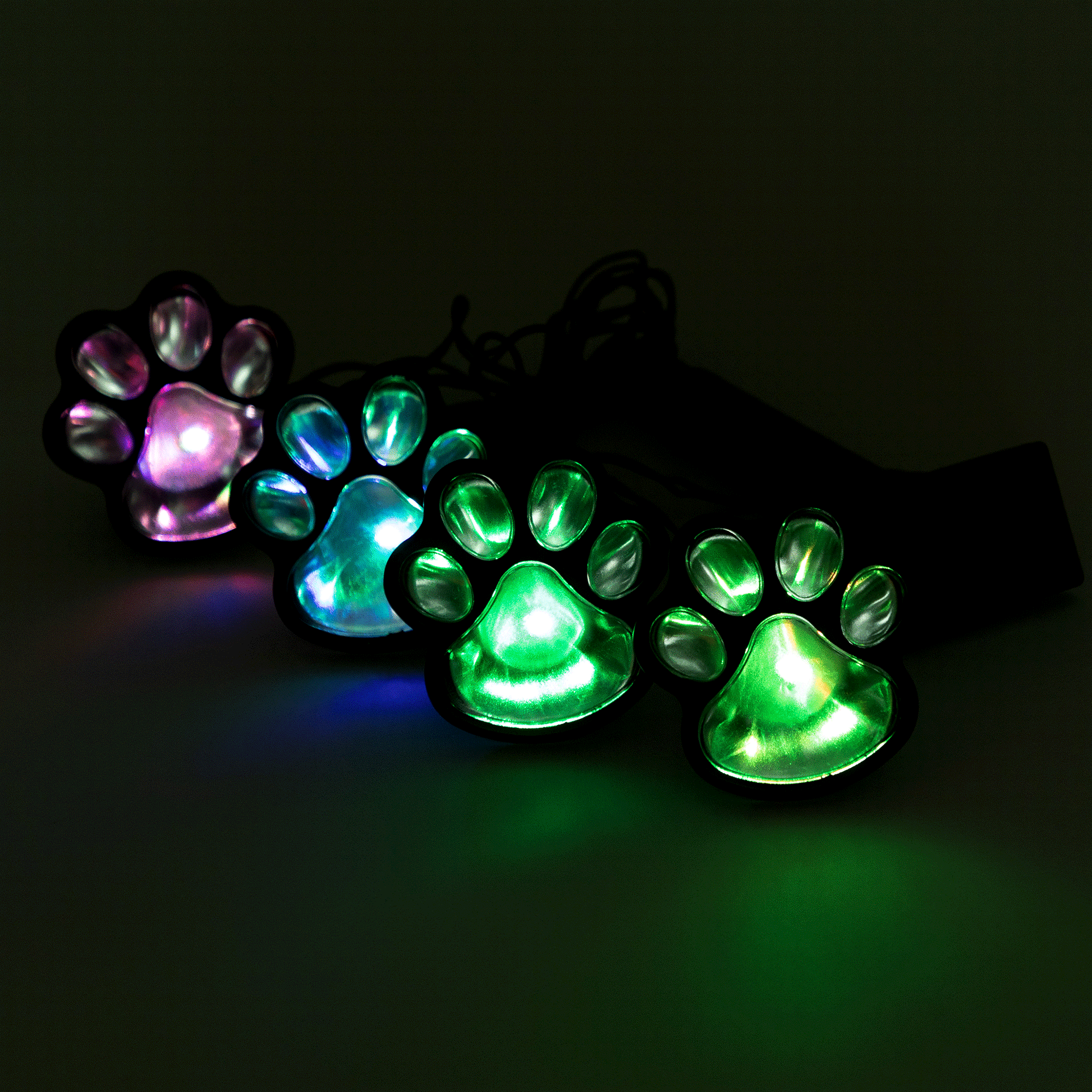 Paw Print Solar Ground Lights – Set of 4 – image 10