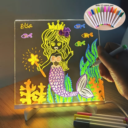 USB LED Message Board with Pens Light-Up Noteboard