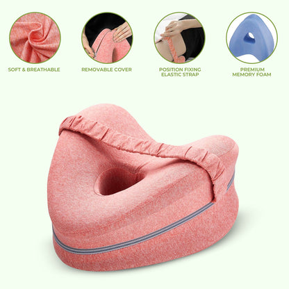 Memory Foam Knee Pillow – Back Pain Relief & Side Sleepers