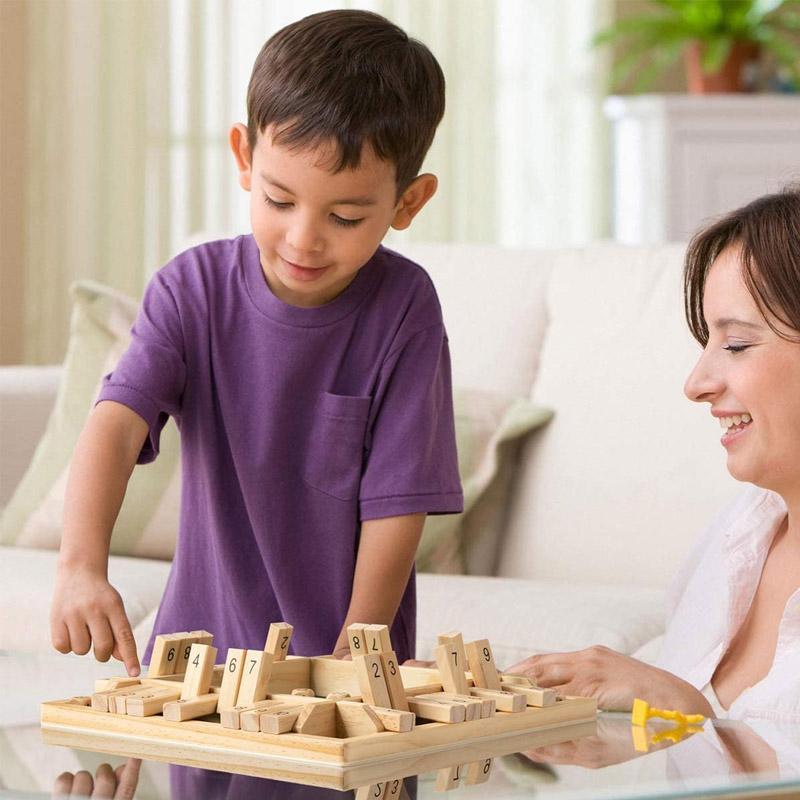 Wooden Number Board Game – 2–4 Player Family Maths Game – image 6