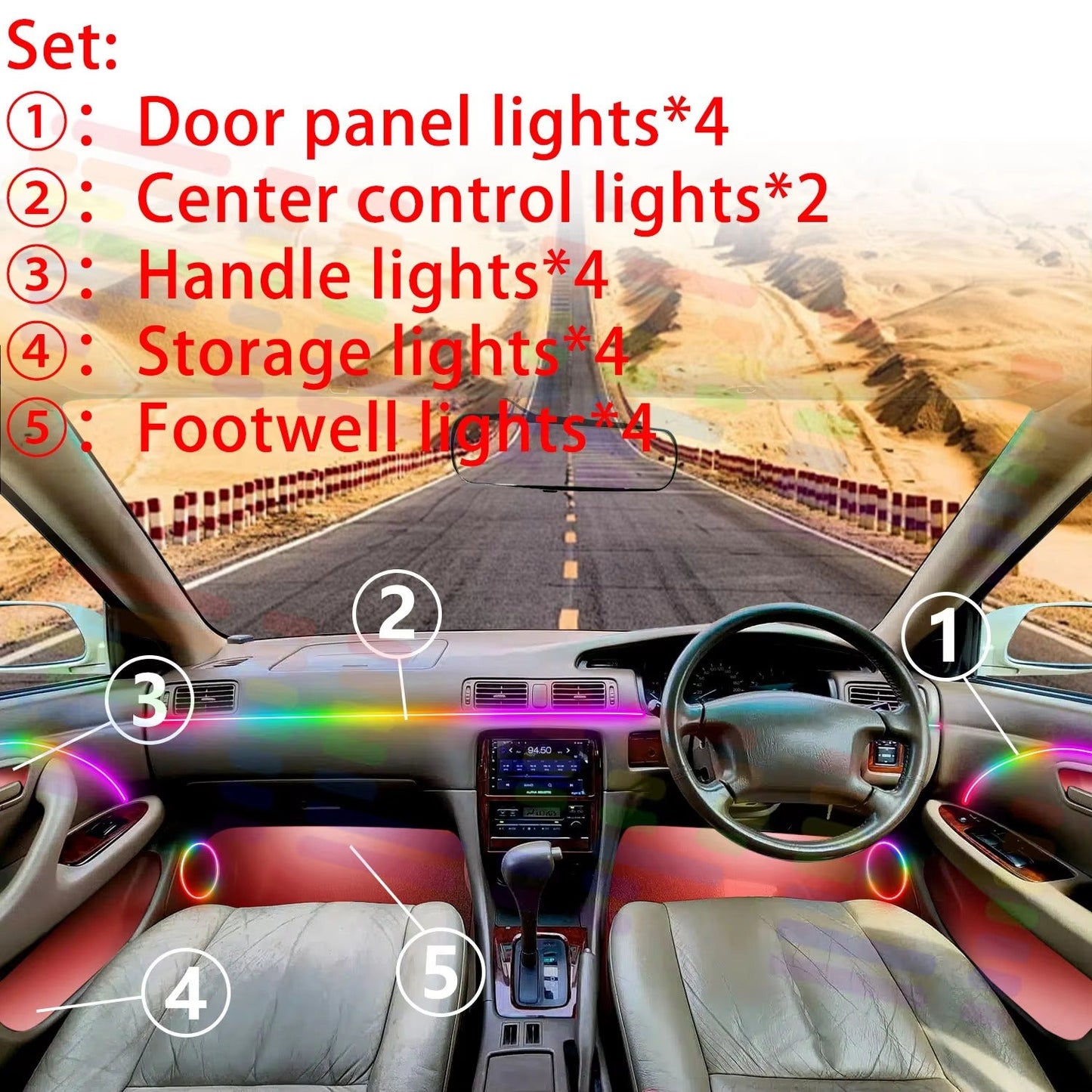 Car Interior LED Strip Lights – Ambient Cabin Lighting