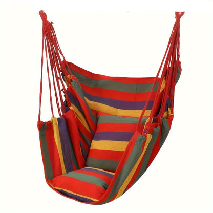 Striped Hammock Swing Chair - Outdoor Patio Seat