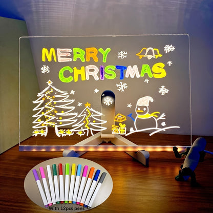 USB LED Message Board with Pens Light-Up Noteboard