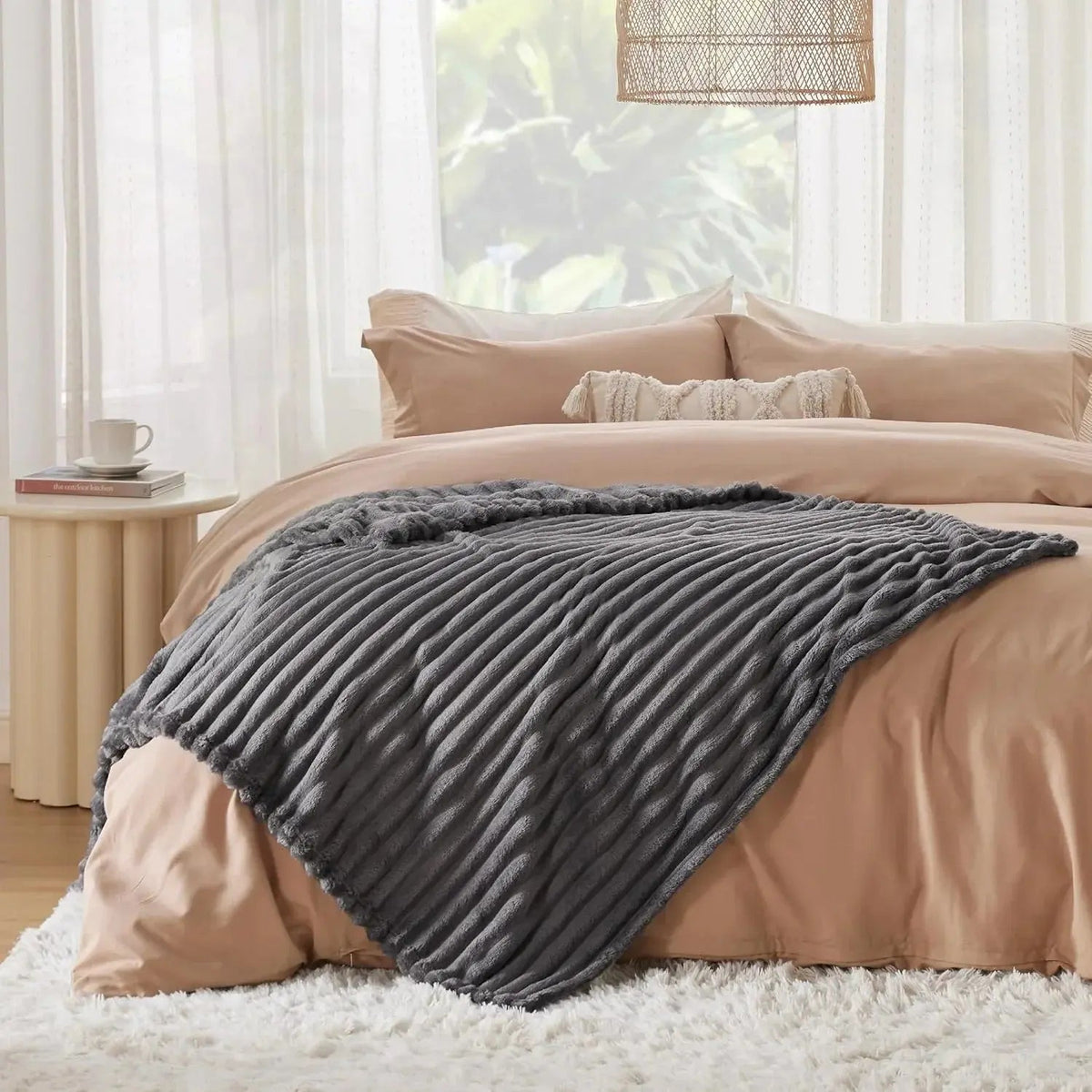Soft Faux Rabbit Fur Blanket