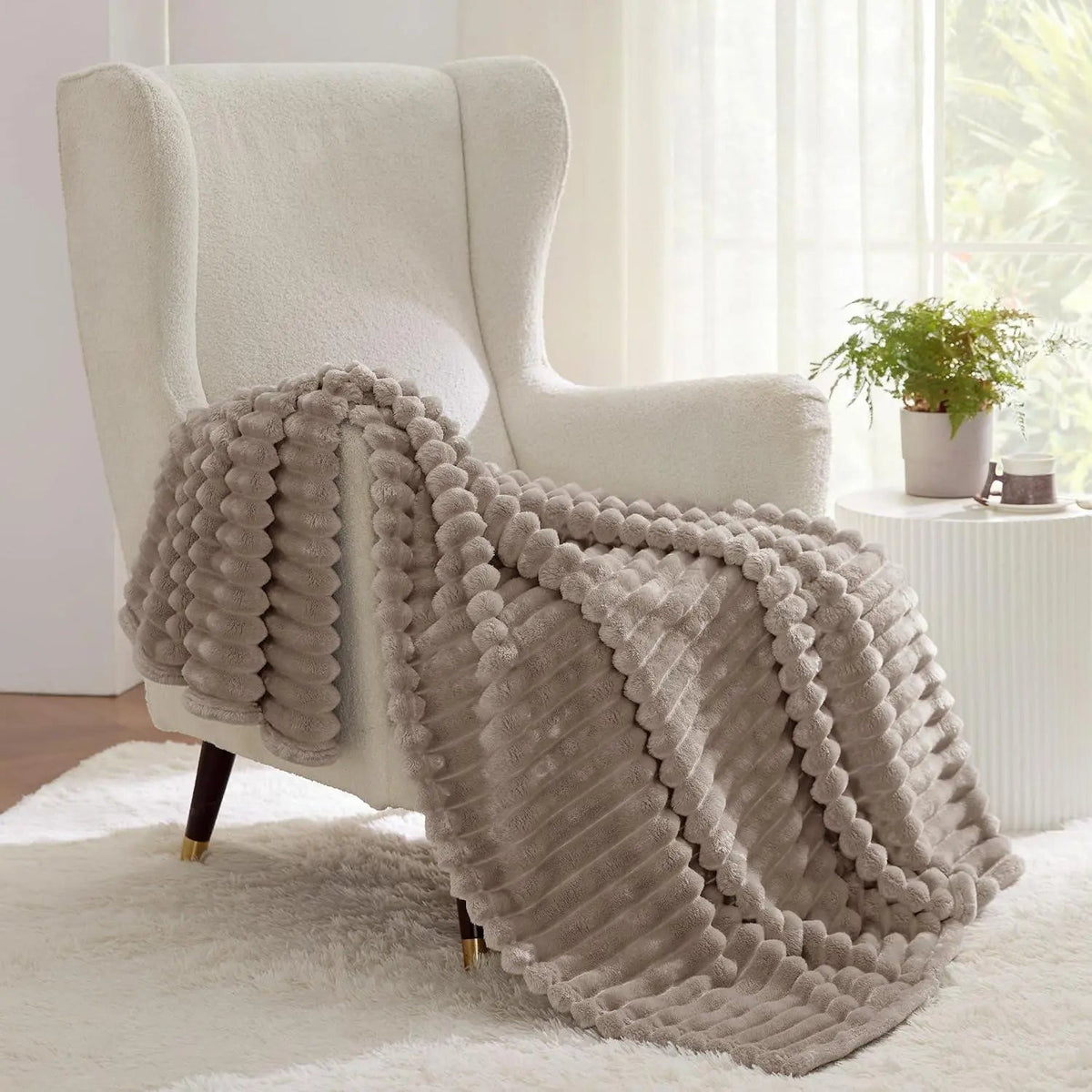 Soft Faux Rabbit Fur Blanket