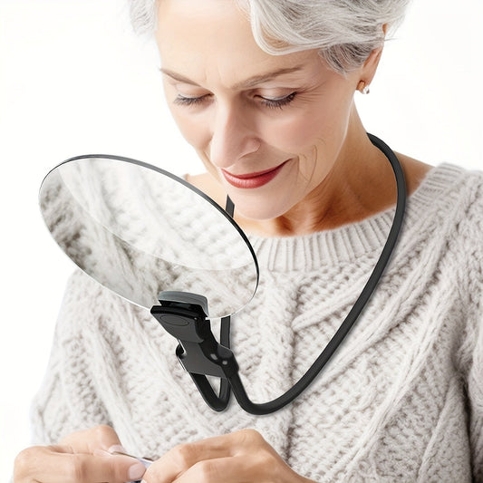 Hands-Free Neck Magnifier – 5X Magnifying Glass for Reading, Sewing & Crafts
