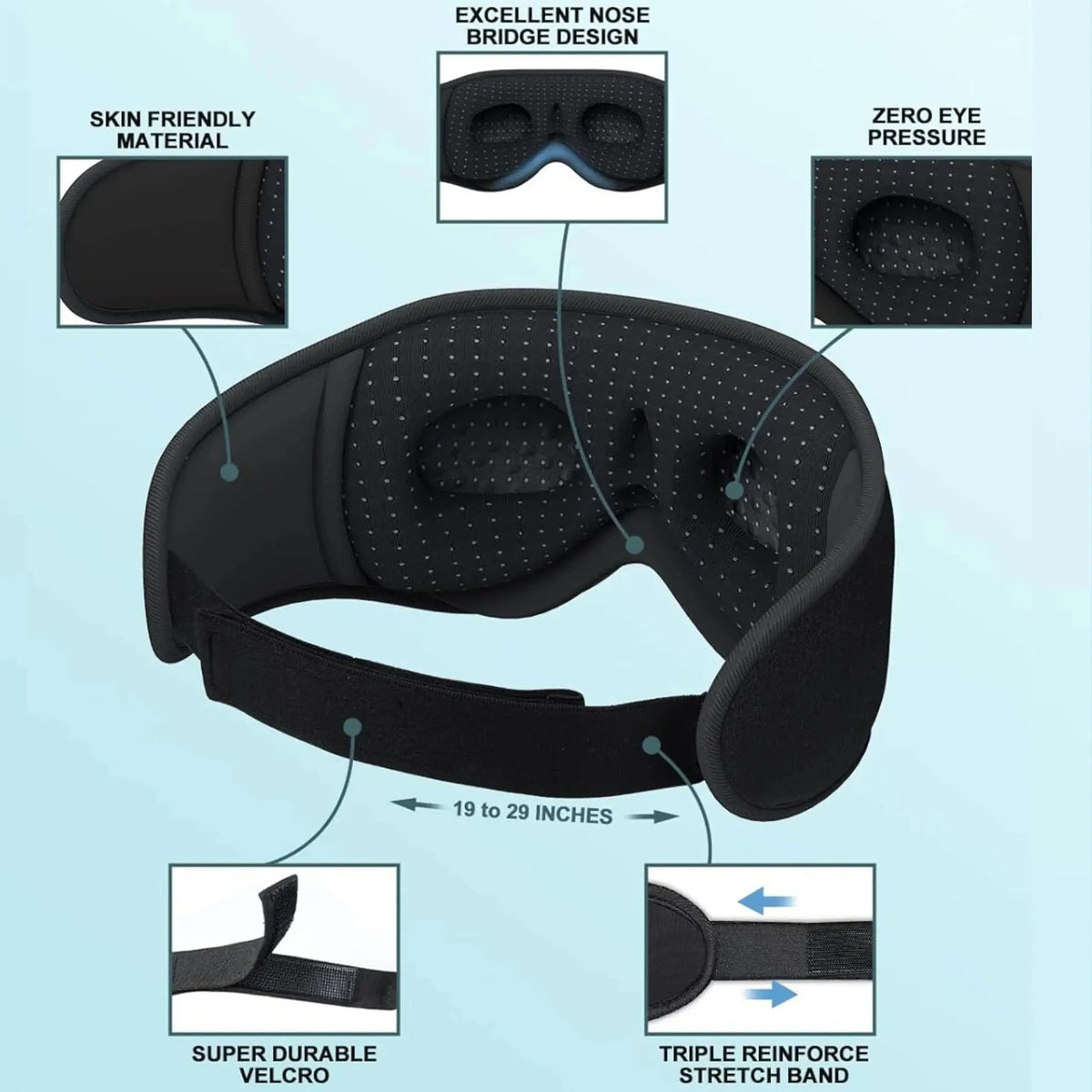 Bluetooth Sleep Mask with Wireless Headphones