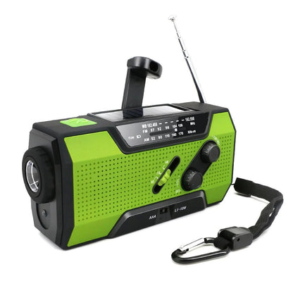 4000mAh Emergency Radio with Solar, Hand-Crank & USB Charging