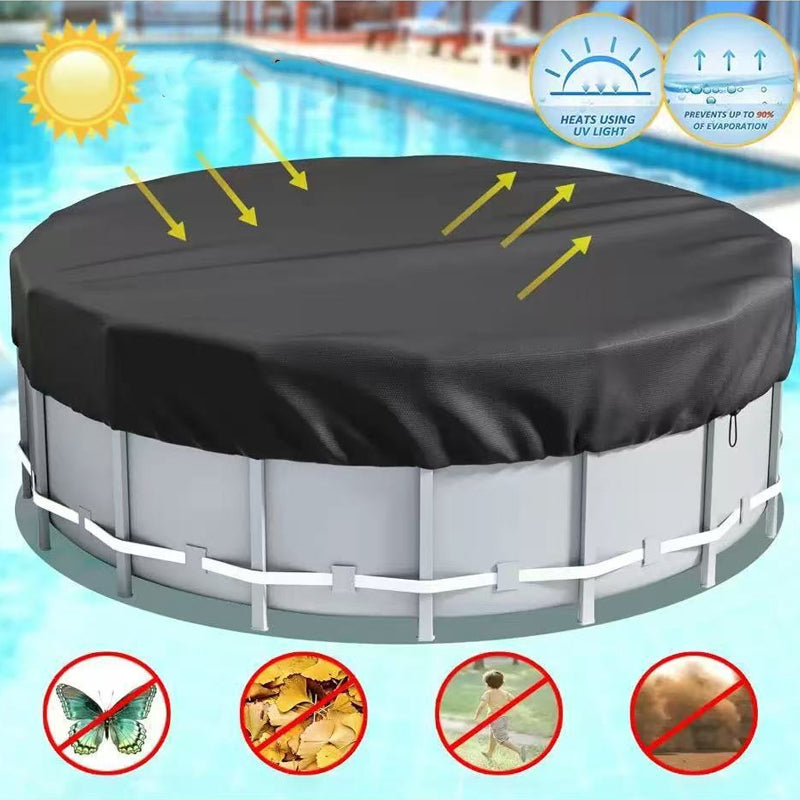 Round pool cover waterproof with tension cable system