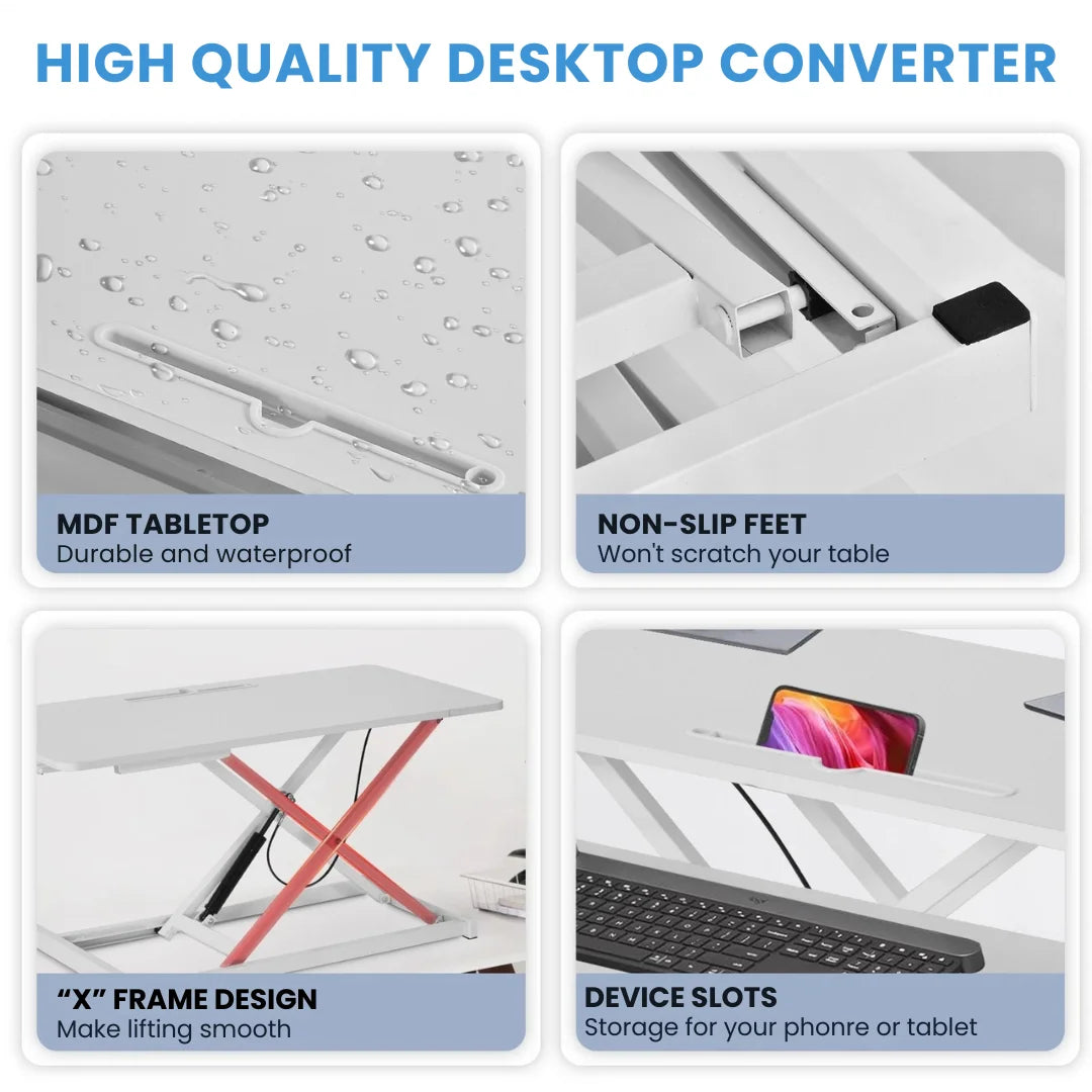 37-Inch Standing Desk Riser – Dual-Tier Sit-Stand Converter