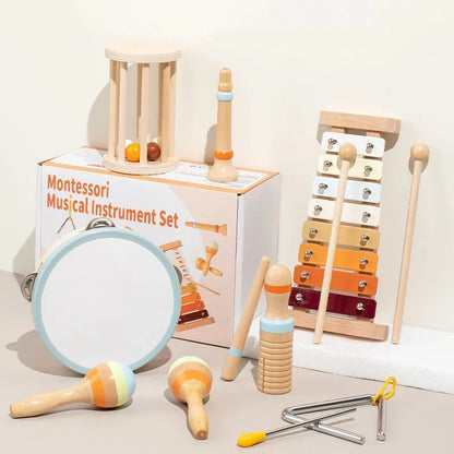 Montessori Wooden Musical Instrument Set for Toddlers
